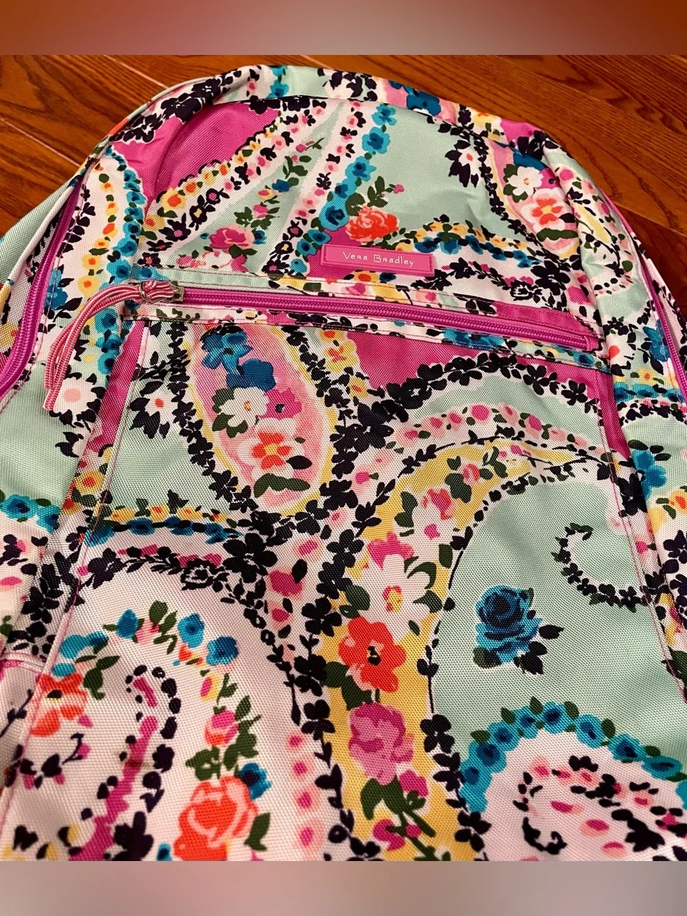 Vera Bradley  Wildflower Paisley Floral Print Backpack with Multicolor Accent